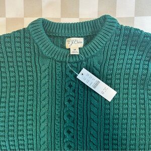 J. Crew Men's Teal Cable Knit Sweater